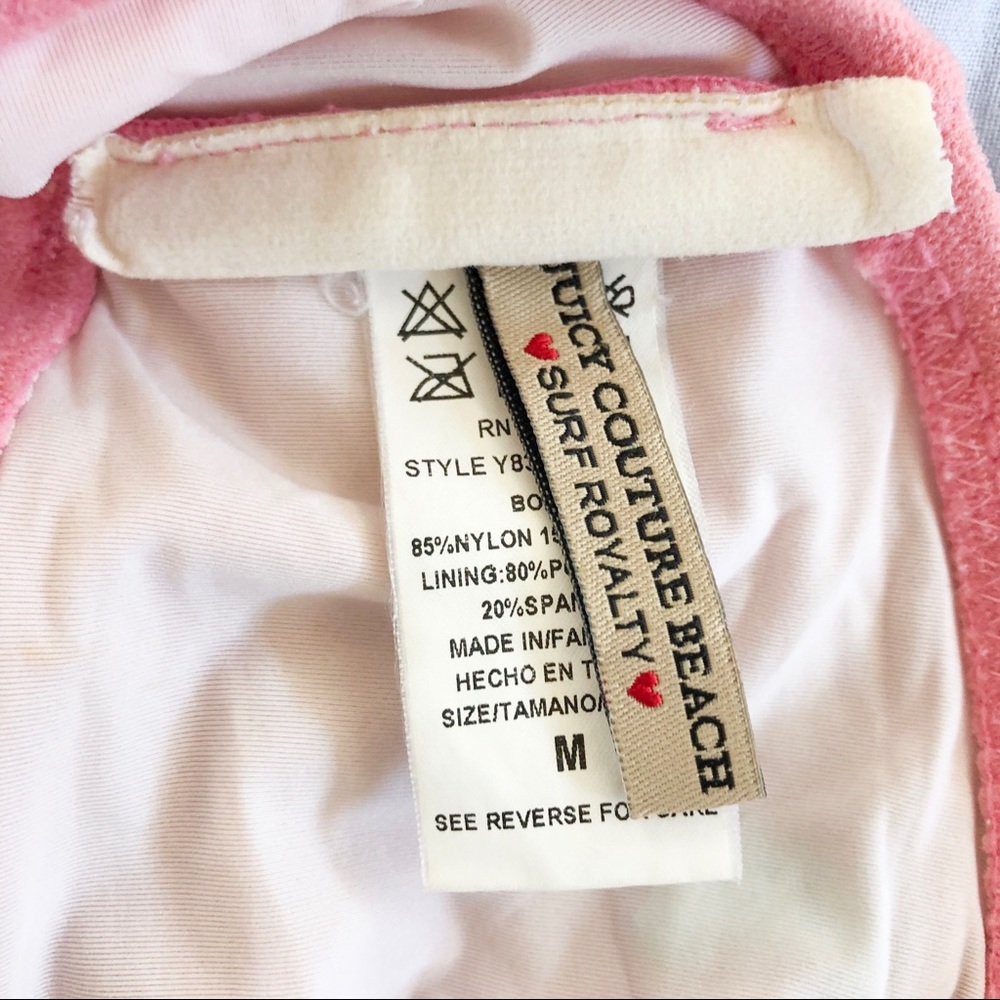 Juicy Couture Pink & Green Terrycloth Bikini Set - Picture 6 of 7